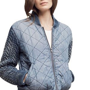 Cloth & Stone quilted dinen jacket